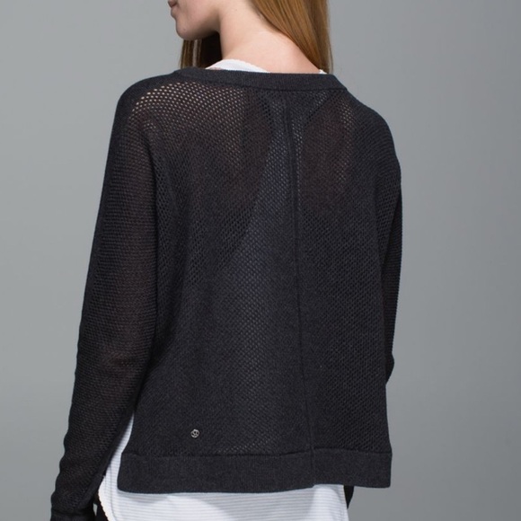 Lululemon Bhakti Life Sweater Heathered Black Women’s Size 4 - Picture 13 of 13